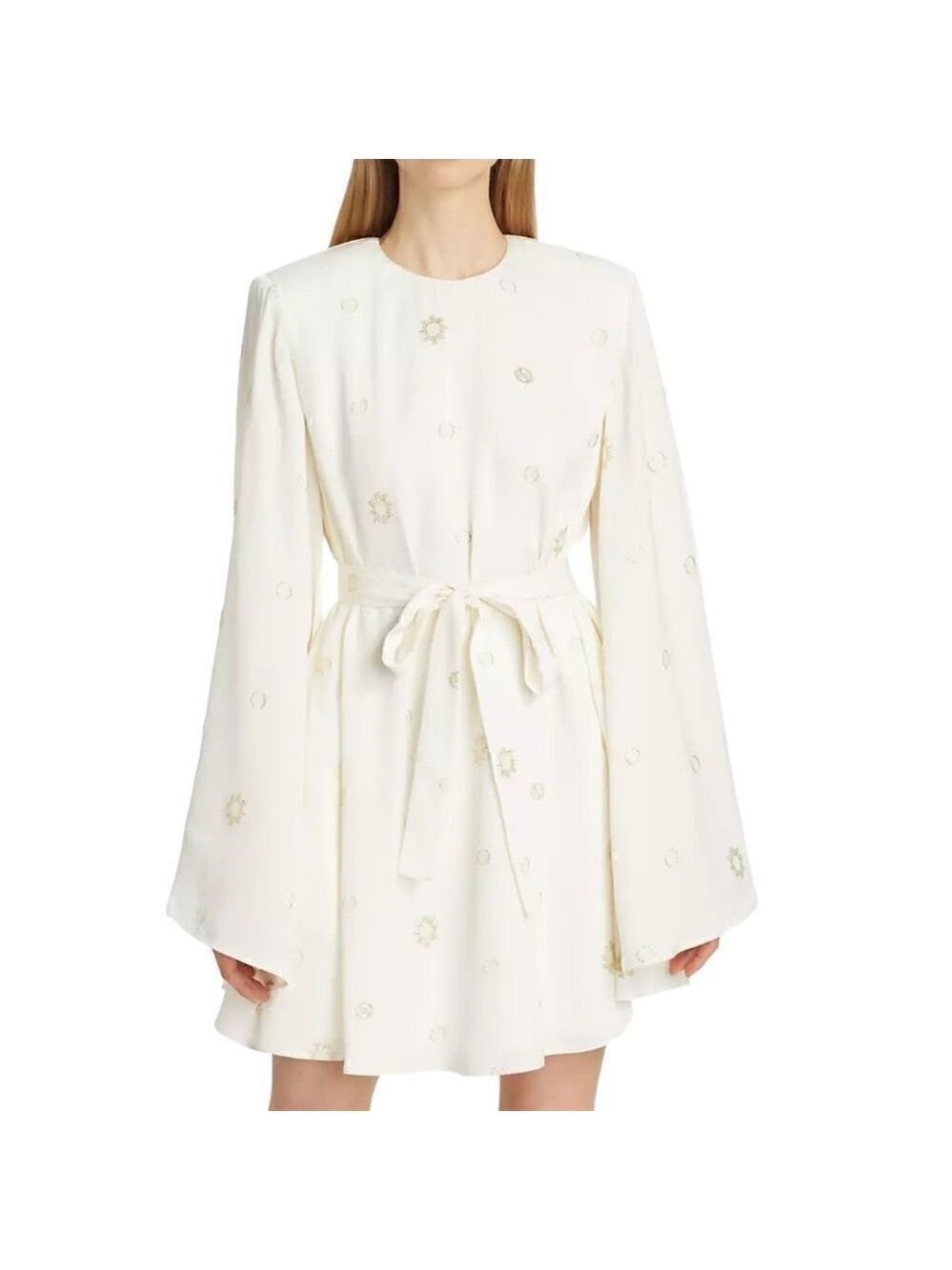 Stella McCartney Metallic Long Sleeve Minidress Size 40 (4-6)